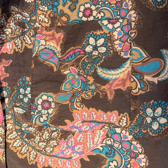 We The Free People Poolside Boyfriend Paisley Button Down Shirt Women’s Sz S - Picture 5 of 16